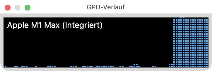 Cellpose running on GPU on macOS, showing GPU activity window.